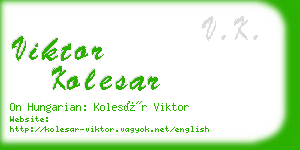 viktor kolesar business card